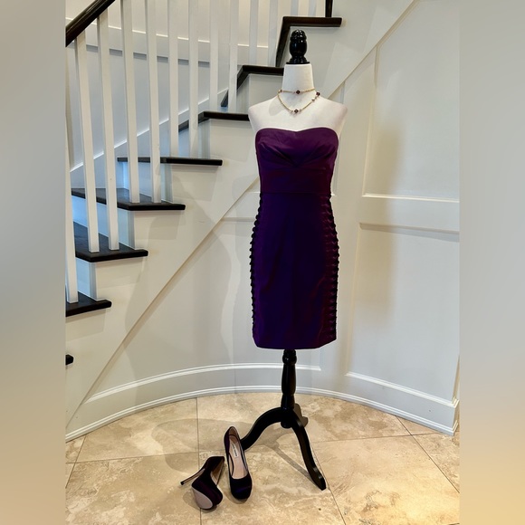 NEW with TAGS!  Purple Bodycon Cocktail Dress - Picture 3 of 9